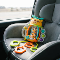 Bear Rattle & Teether — 3-in-1 Pull-String Sensory Toy for Babies