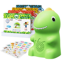 Dinosaur Talking Flash Cards — 148-Card Phonics Reader & Sticker Set