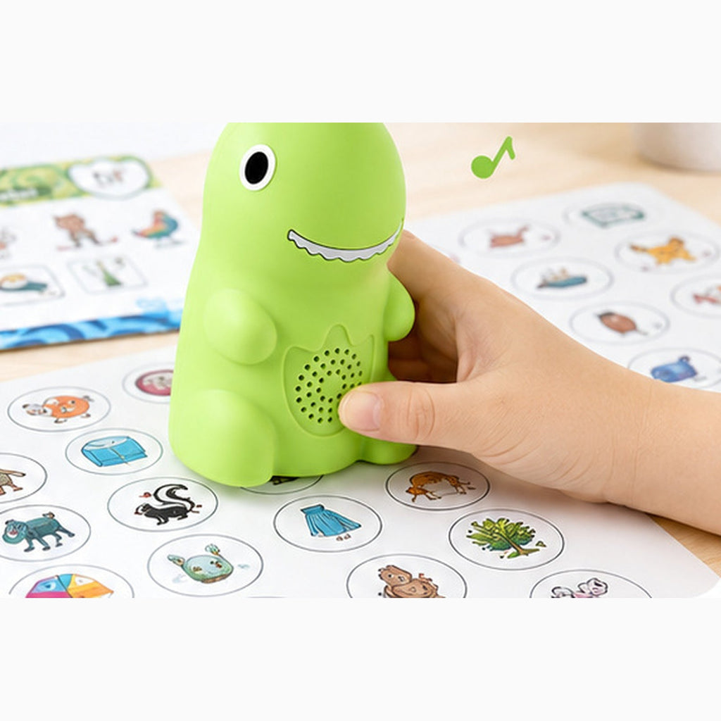Dinosaur Talking Flash Cards — 148-Card Phonics Reader & Sticker Set