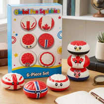 Flag Squishies — 6-Piece Slow Rising Set