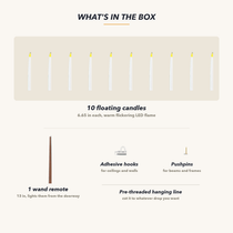 Floating Candles, With Magic Wand Remote, 10 Flameless LED Taper Candles
