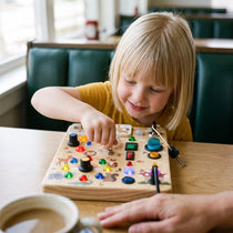 Forest LED Busy Board for Toddlers — 10 Switches & 19 Lights