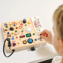 Forest LED Busy Board for Toddlers — 10 Switches & 19 Lights