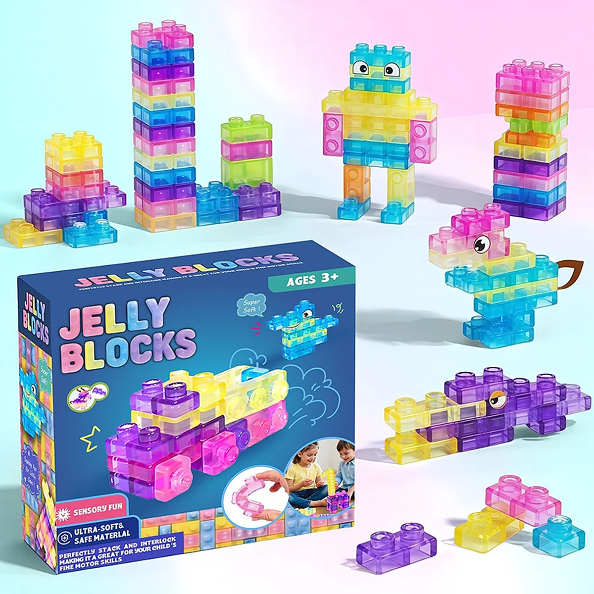 Jelly Blocks — 40-Piece Soft Building Set