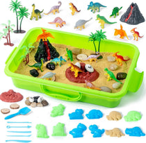 Kinetic Sand Sensory Bin, 18-Piece Set, With Glow Stones