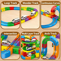 Magnetic Cube Track Train Set — Build-Your-Own Railway for Kids
