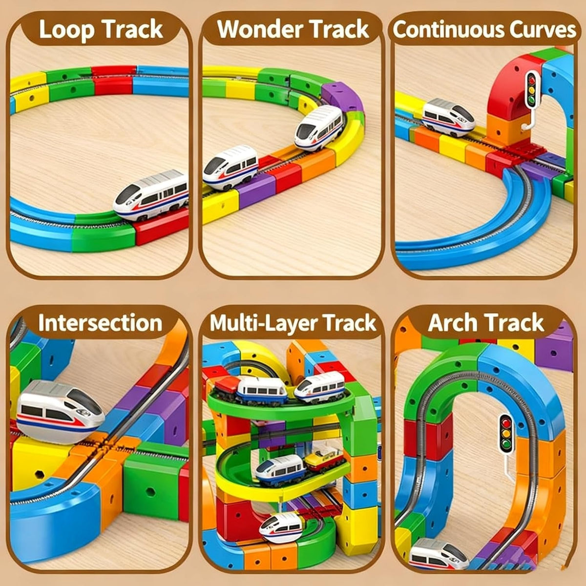 Magnetic Cube Track Train Set — Build-Your-Own Railway for Kids