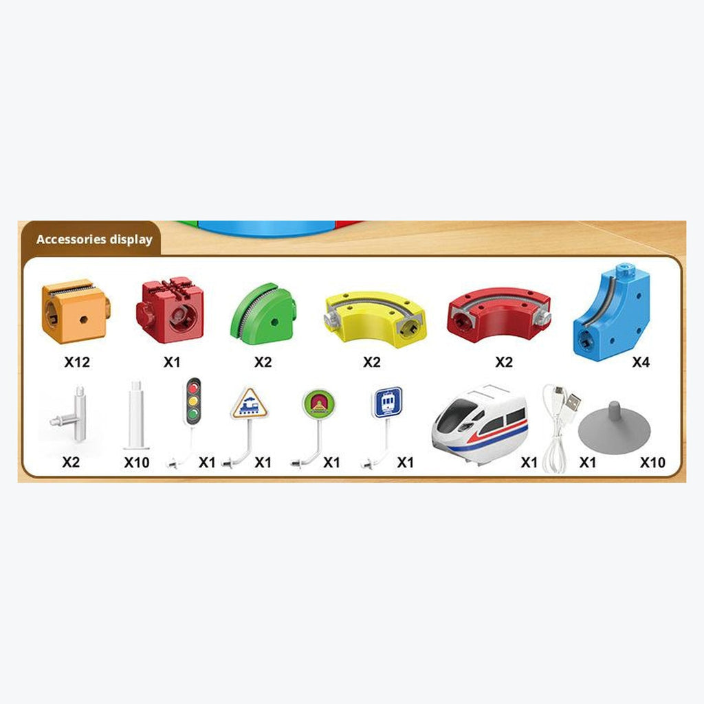 Magnetic Cube Track Train Set — Build-Your-Own Railway for Kids