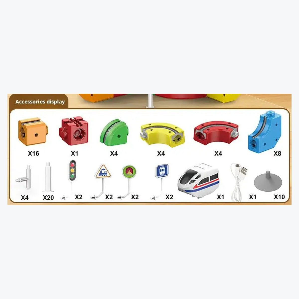 Magnetic Cube Track Train Set — Build-Your-Own Railway for Kids