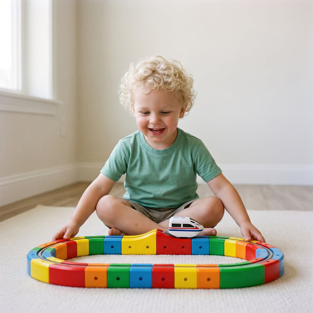 Magnetic Cube Track Train Set — Build-Your-Own Railway for Kids