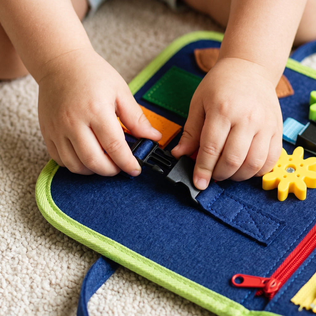 Montessori Busy Board — Felt Activity Book for Toddlers