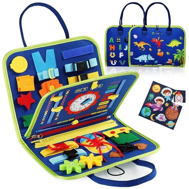 Montessori Busy Board — Felt Activity Book for Toddlers