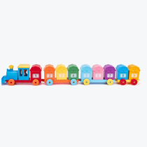 Montessori Farm Train, Lock & Key Toy, With 9 Numbered Barns