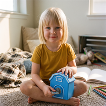 Montessori Farm Train, Lock & Key Toy, With 9 Numbered Barns