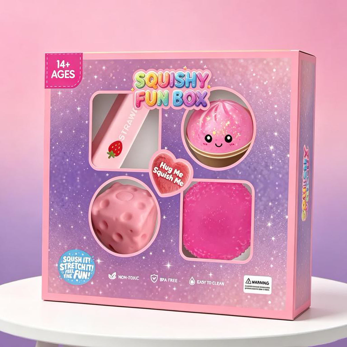 Pink Squishy Fun Box — 4-Piece Sensory Set Main image