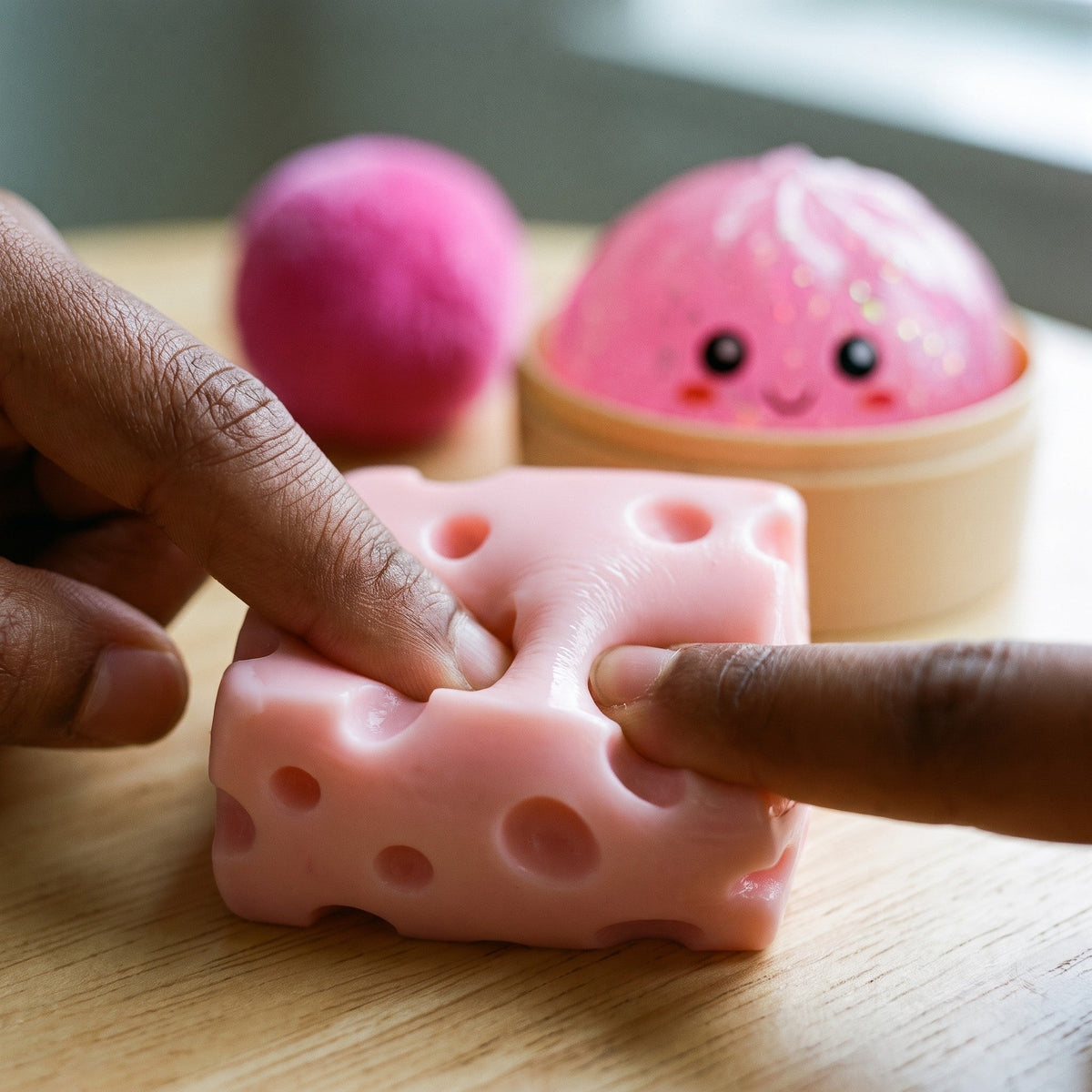 Pink Squishy Fun Box — 4-Piece Sensory Set