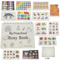 Preschool Busy Book, 30 Montessori Activities, With Markers