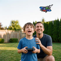 Remote Control Fighter Jet, Foam Stunt Drone, With LED Rings
