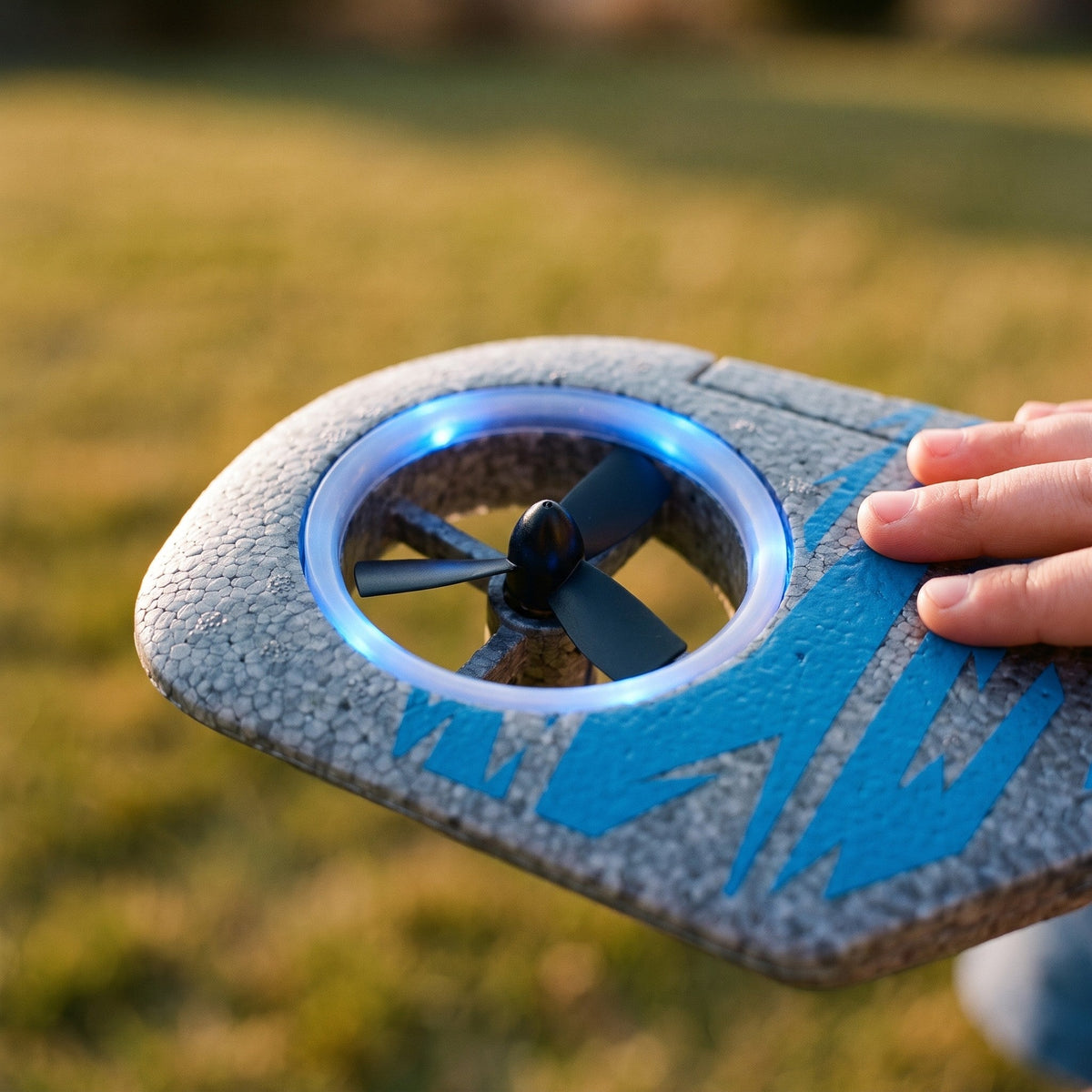 Remote Control Fighter Jet, Foam Stunt Drone, With LED Rings