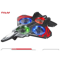 Remote Control Fighter Jet, Foam Stunt Drone, With LED Rings