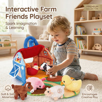 Talking Farm Barn — 6 Plush Animals That Say Their Names